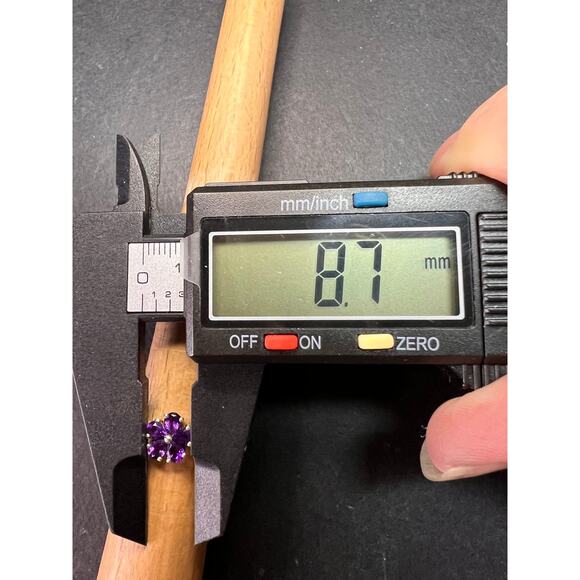 Vintage Sterling Silver Amethyst Floral Cluster Ring – Size 8 (Fits 8–8.5) - Picture 14 of 16